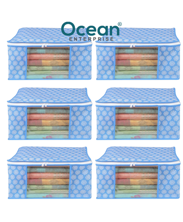 Floral Saree Storage Bags (Pack of 6)